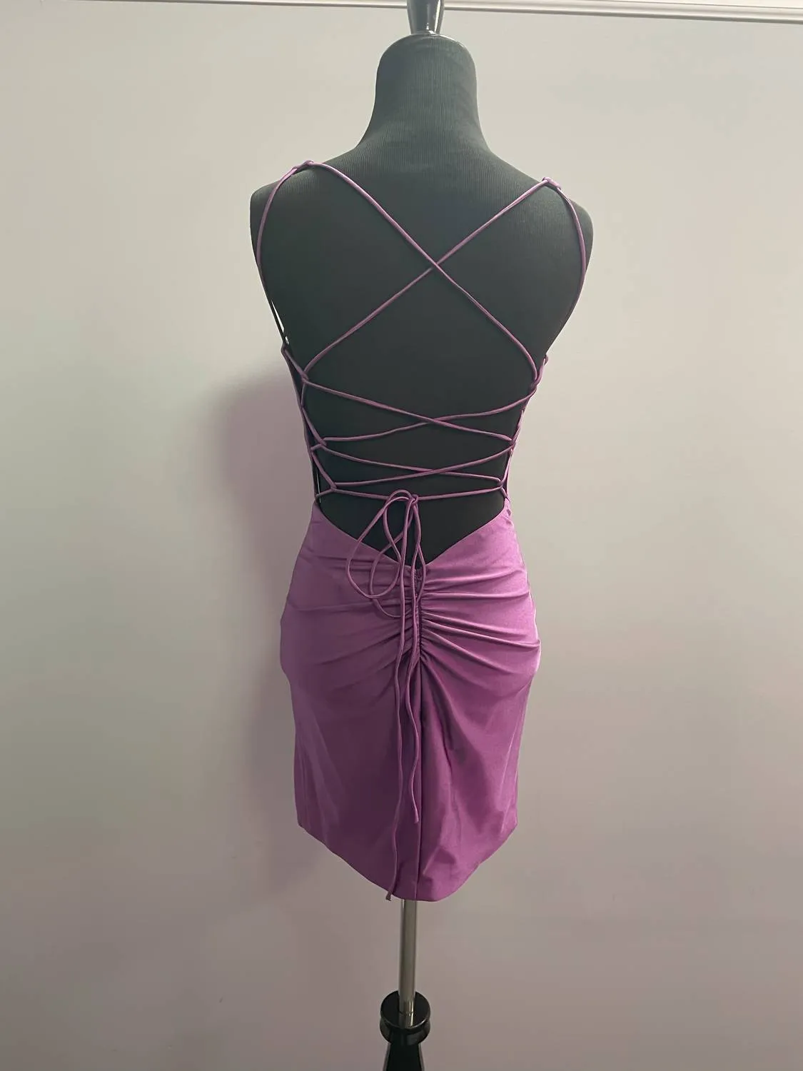 Amarra - Lace Up Fitted Cocktail Dress