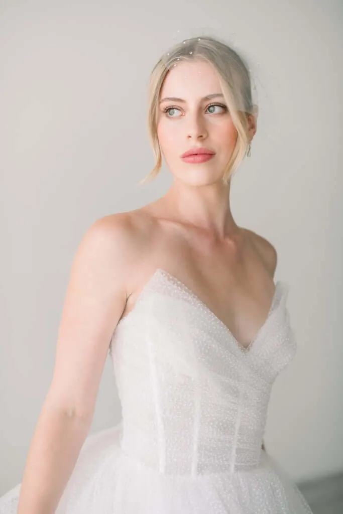 Birdcage veil - Dew drop mini tulle birdcage veil - Ready to ship