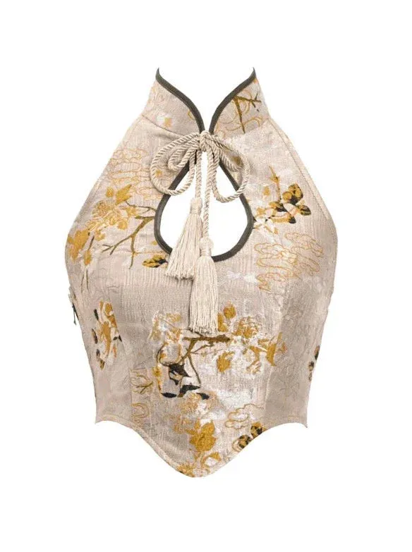 Buckle Top China Short Drop Collar Tassel