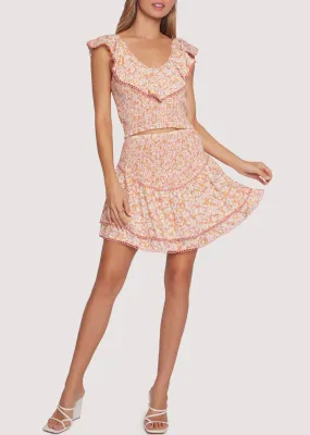 Coastal Daisies Mini Skirt