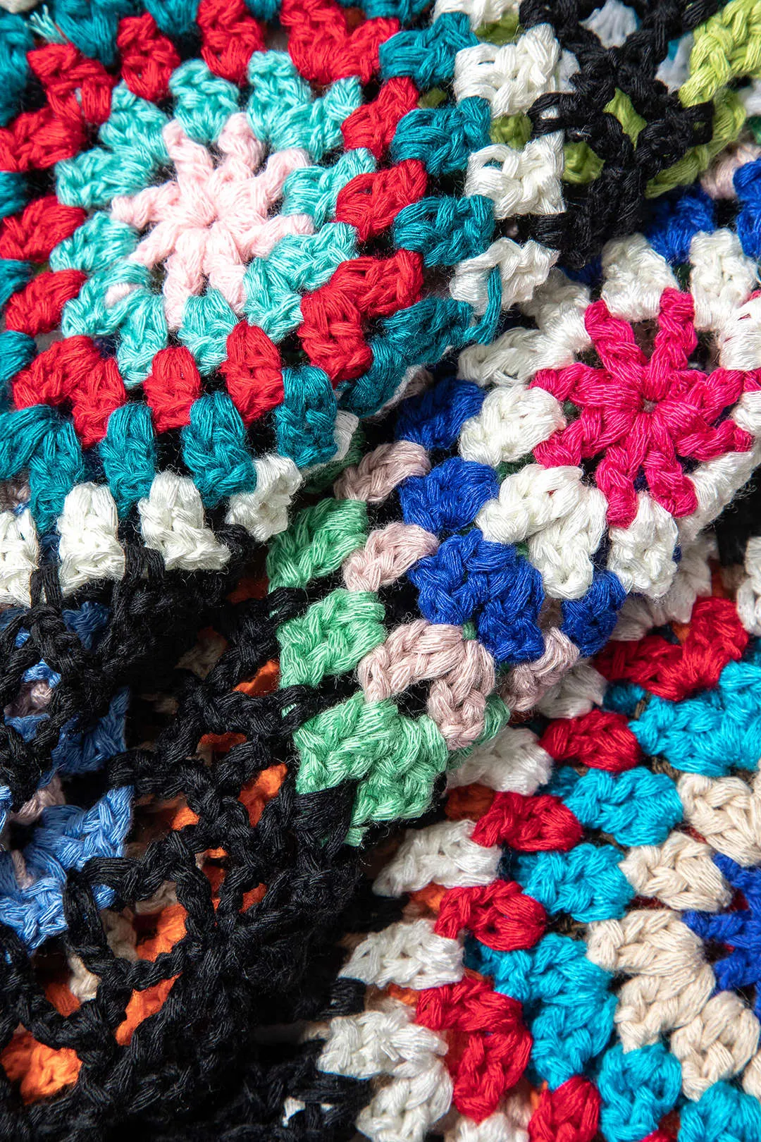 Contrast Crochet Mini Skirt