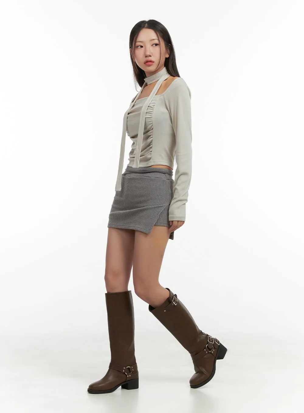 Fitted Ribbon Mini Skirt CO417