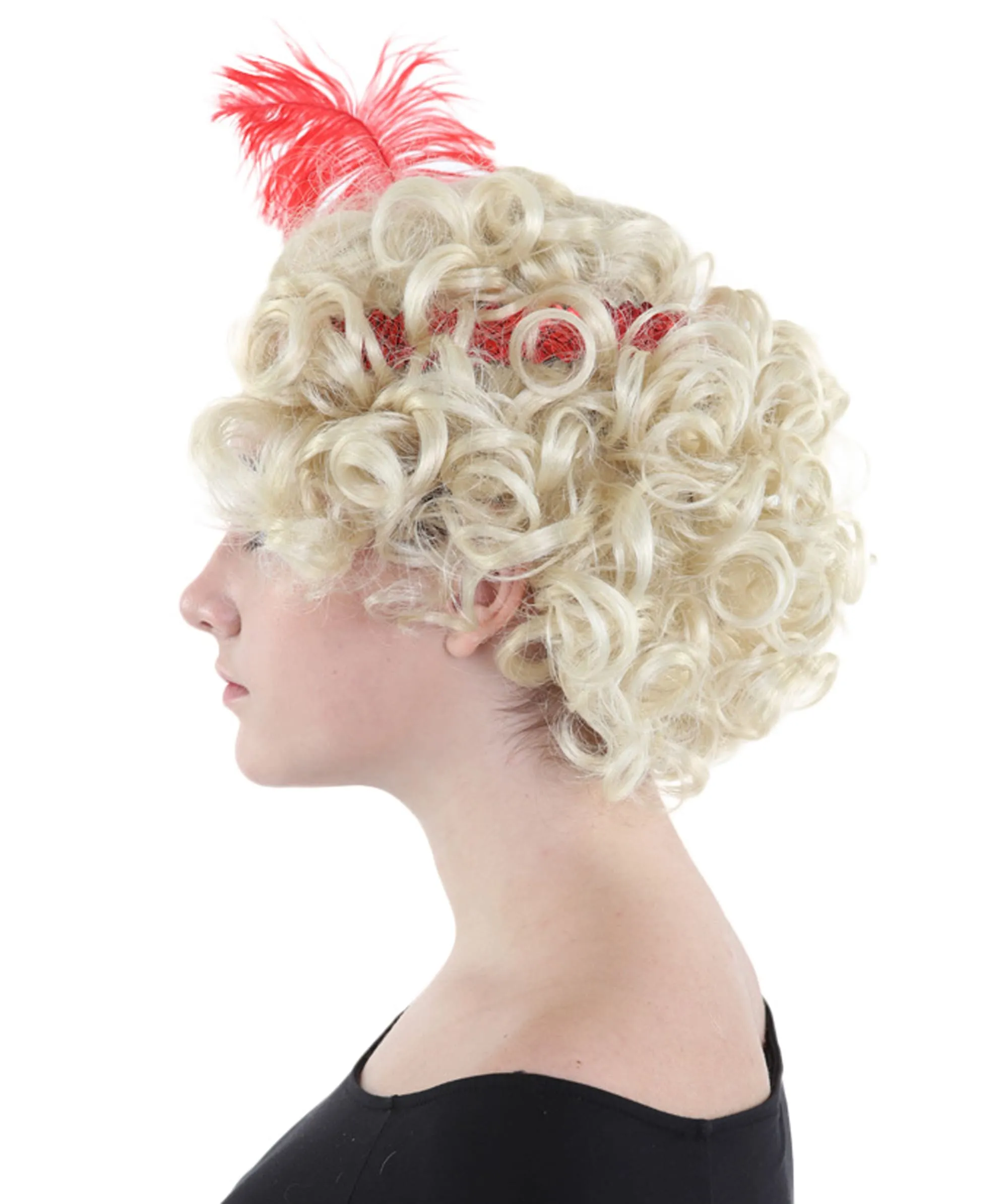 Hollywood Feather Flapper Womens Wig | Blond Character Cosplay Halloween Wig | Premium Breathable Capless Cap