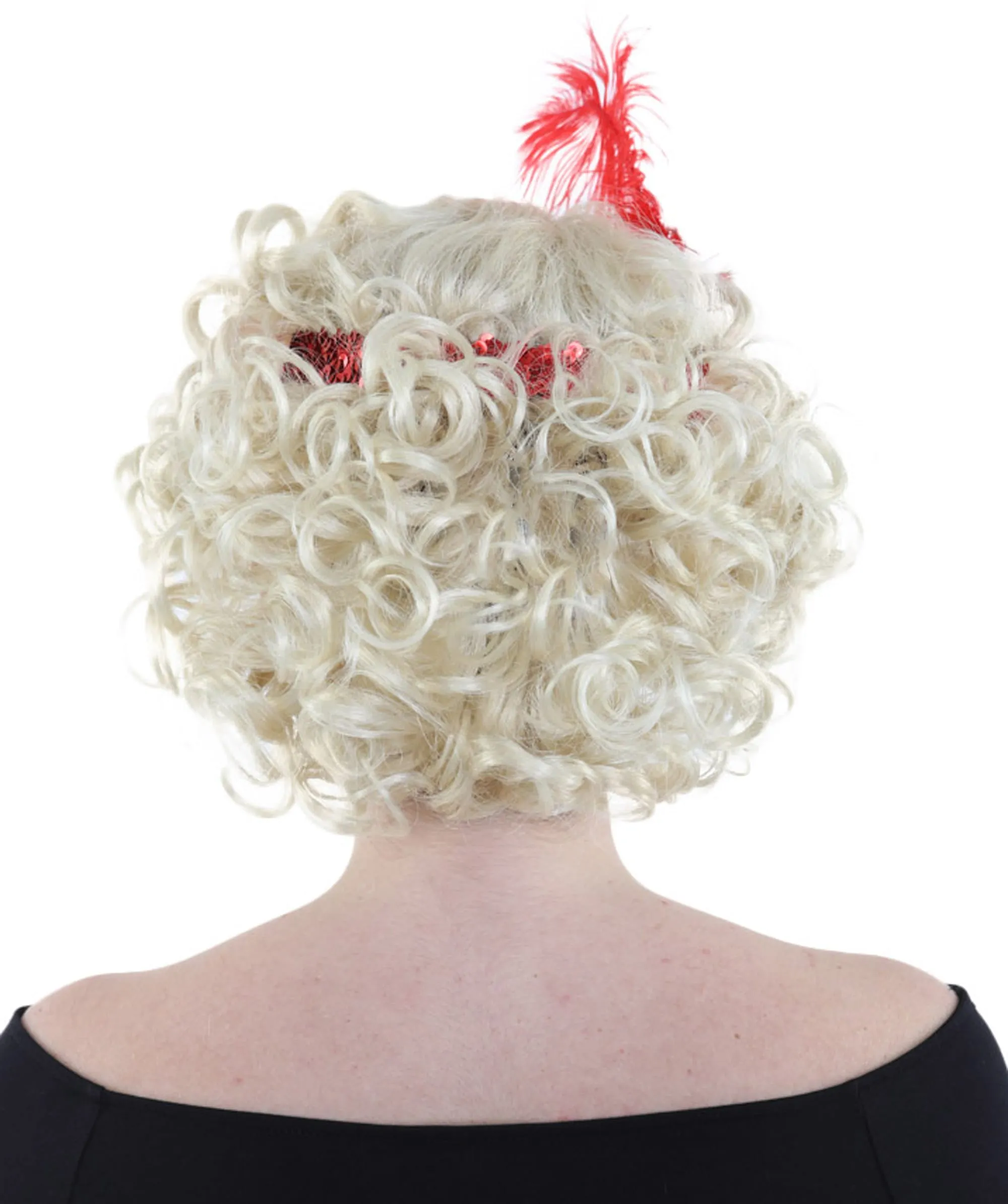 Hollywood Feather Flapper Womens Wig | Blond Character Cosplay Halloween Wig | Premium Breathable Capless Cap