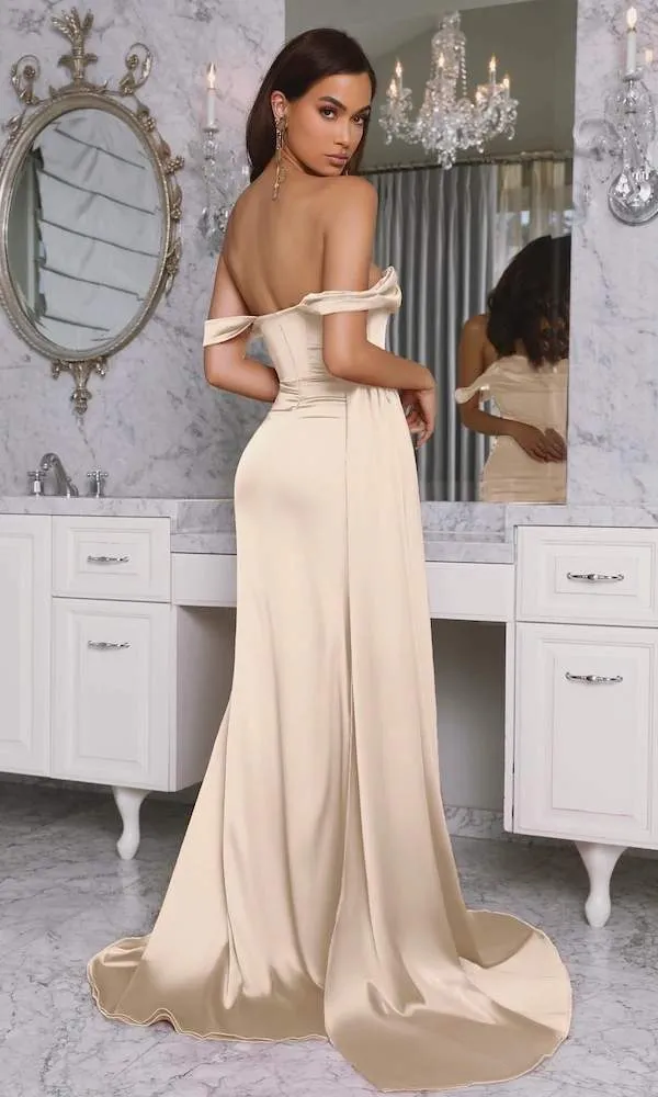 Modern White Evening Dress