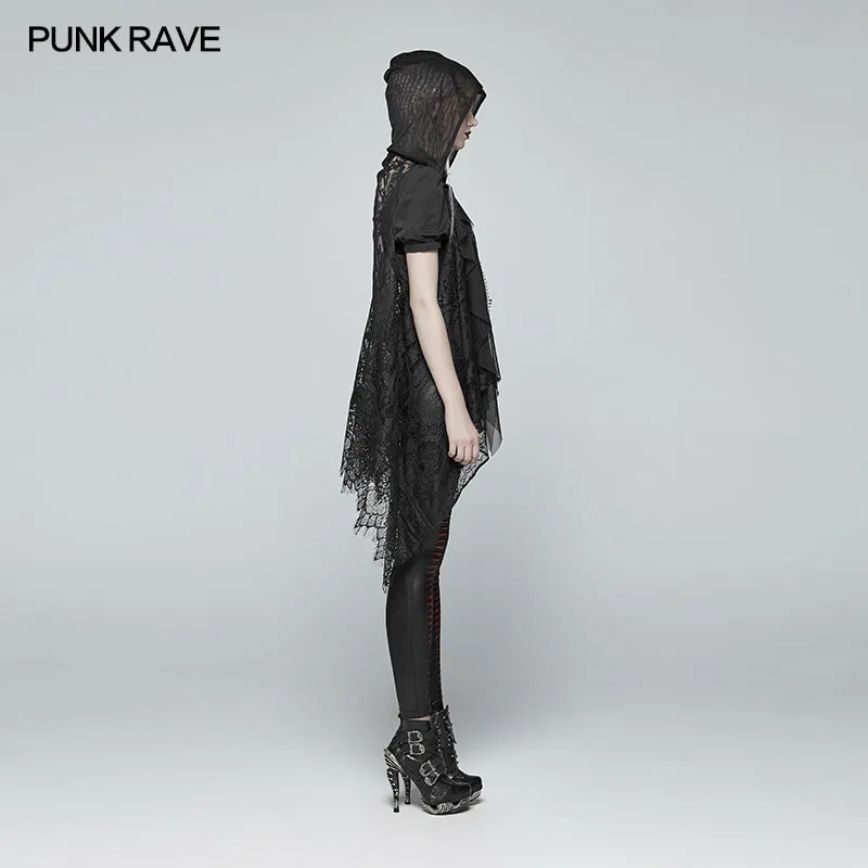 OY-973 Gothic Daily Lightweight Translucent Lace Long Vest