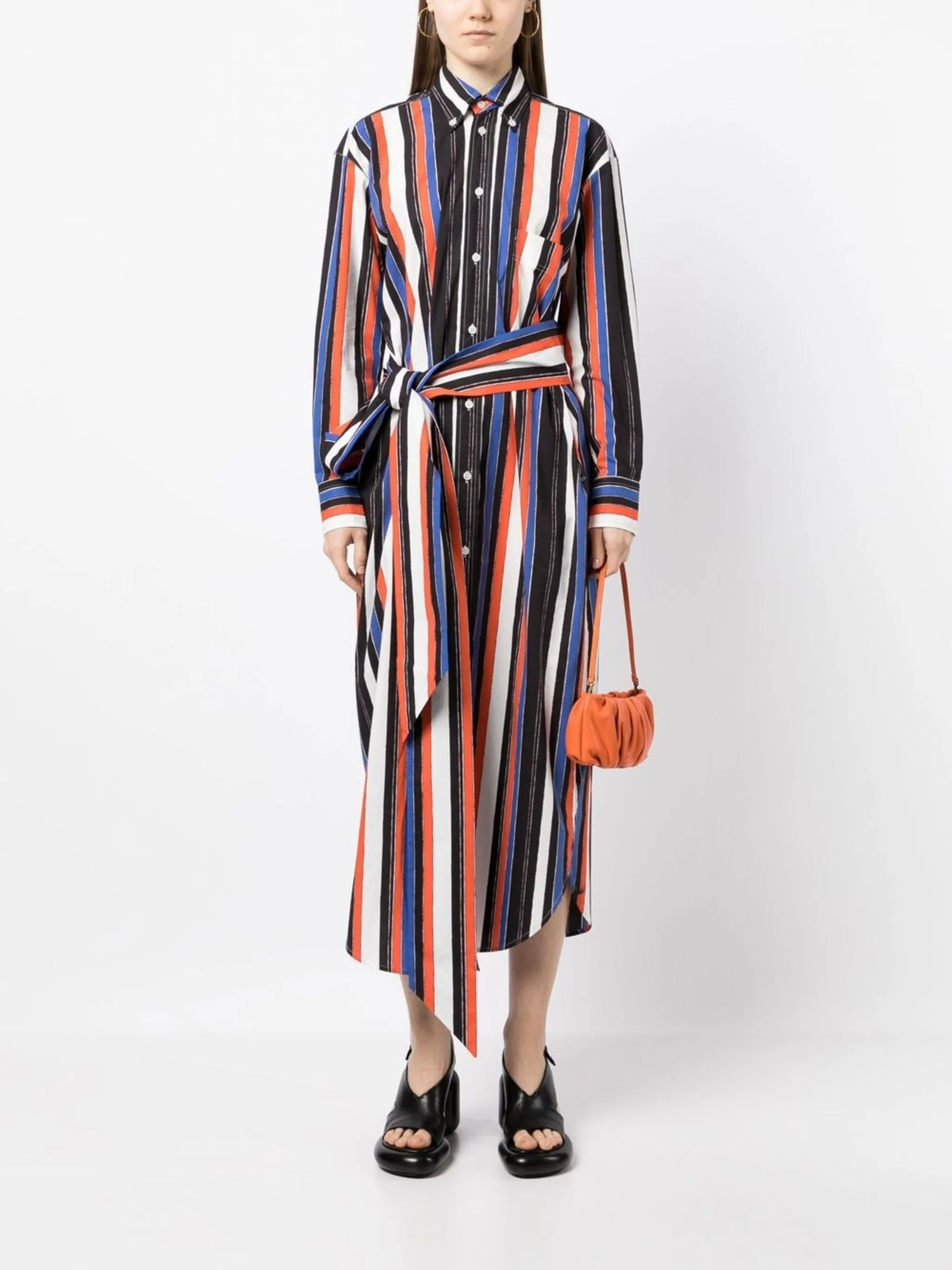 PLAN C LONG DRESS WITH DETACHABLE BELT