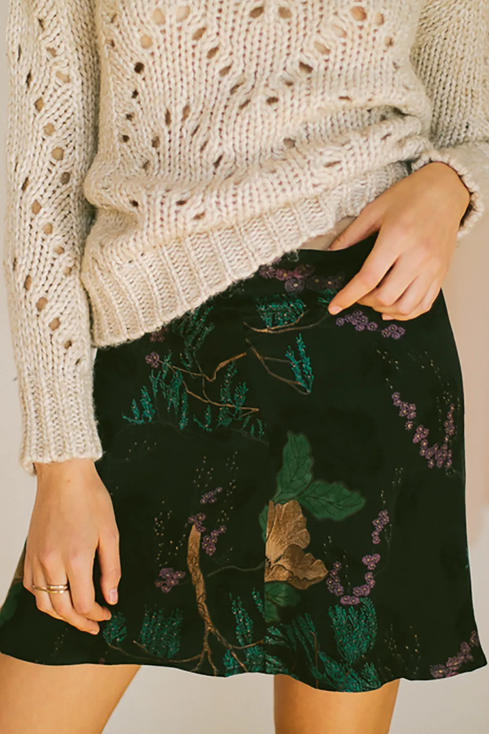printed jacquard skirt <br> by Cossac