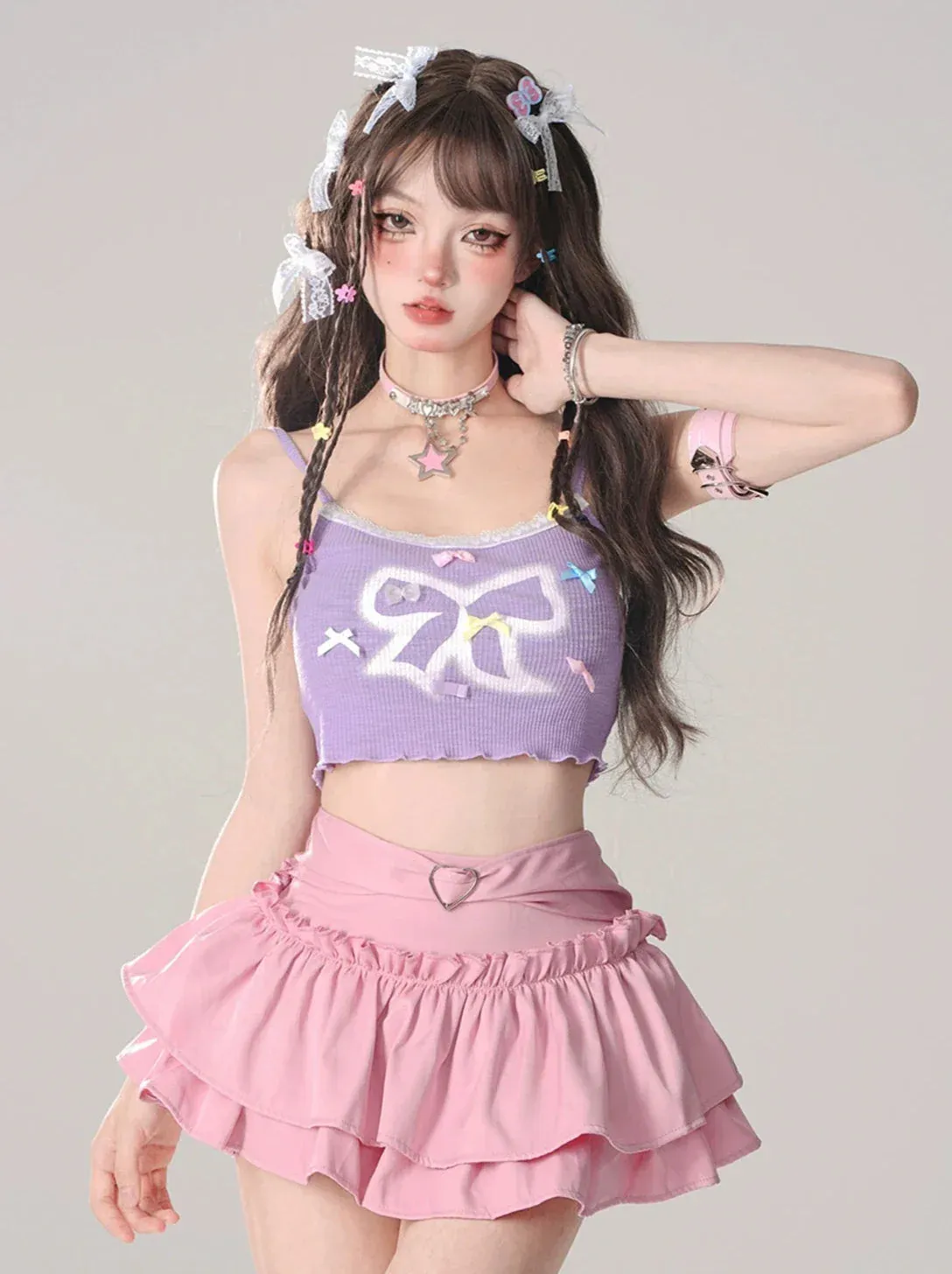 Ribbon Short Girly Camisole