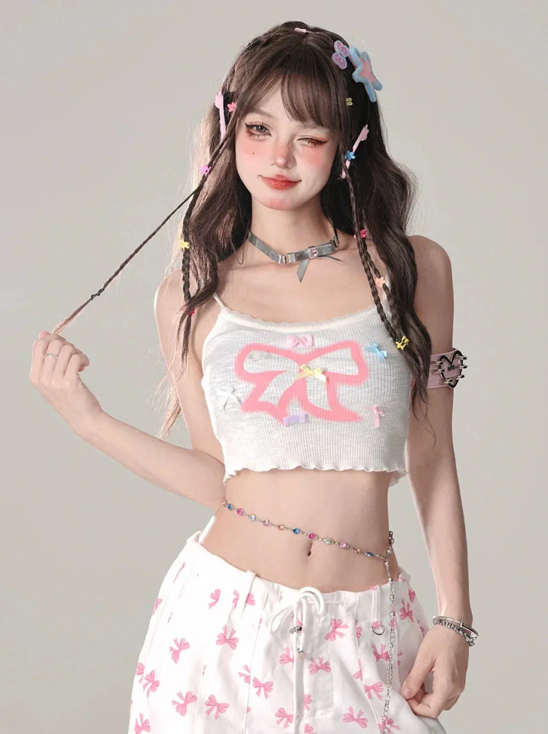 Ribbon Short Girly Camisole