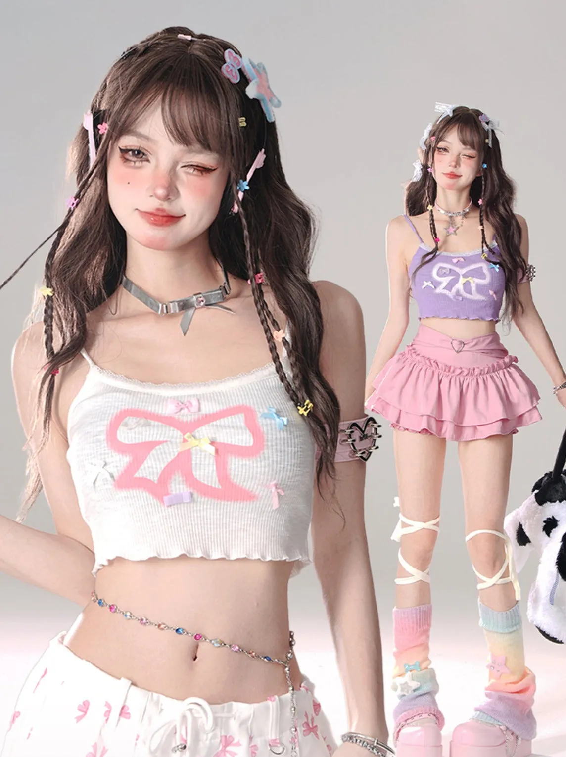 Ribbon Short Girly Camisole