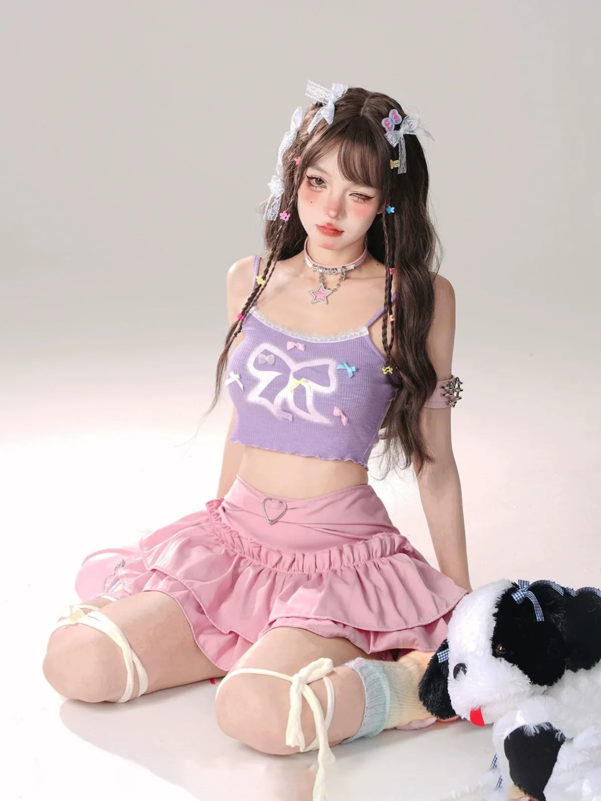 Ribbon Short Girly Camisole