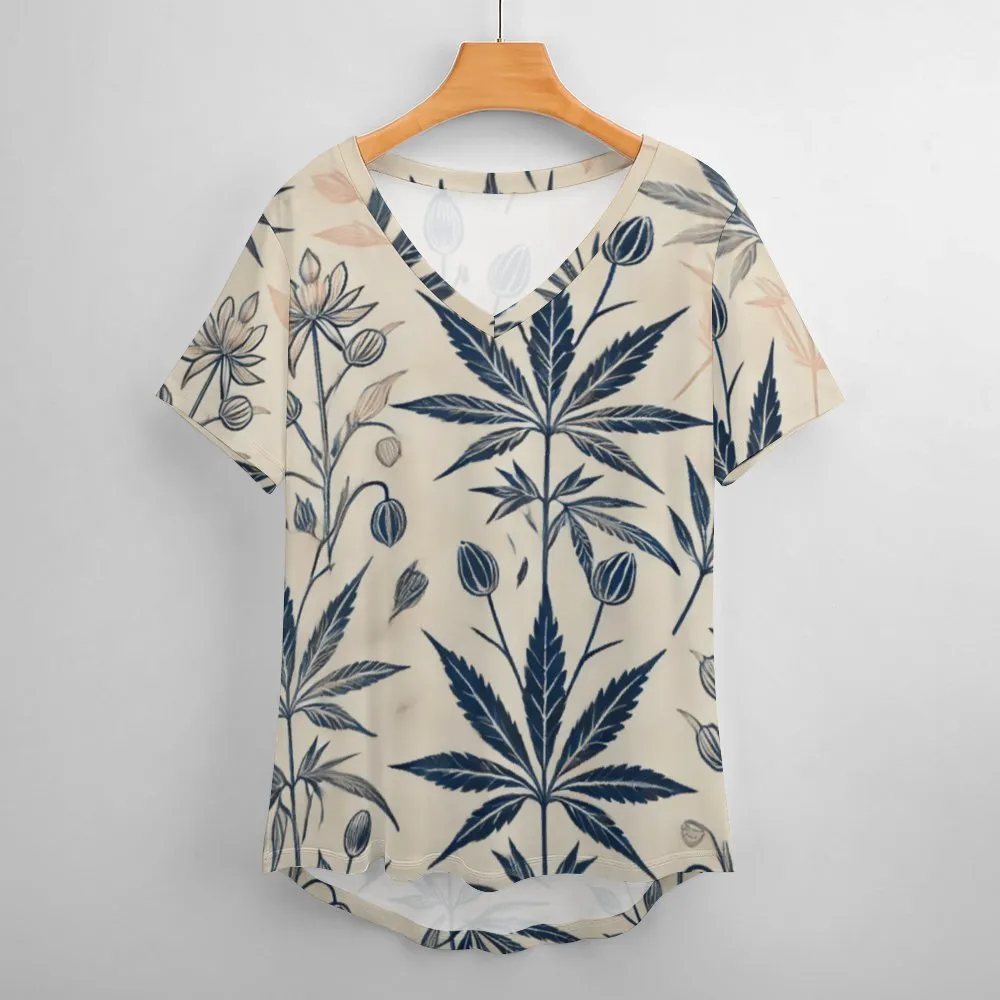 Soft Sativa V-Neck Tee