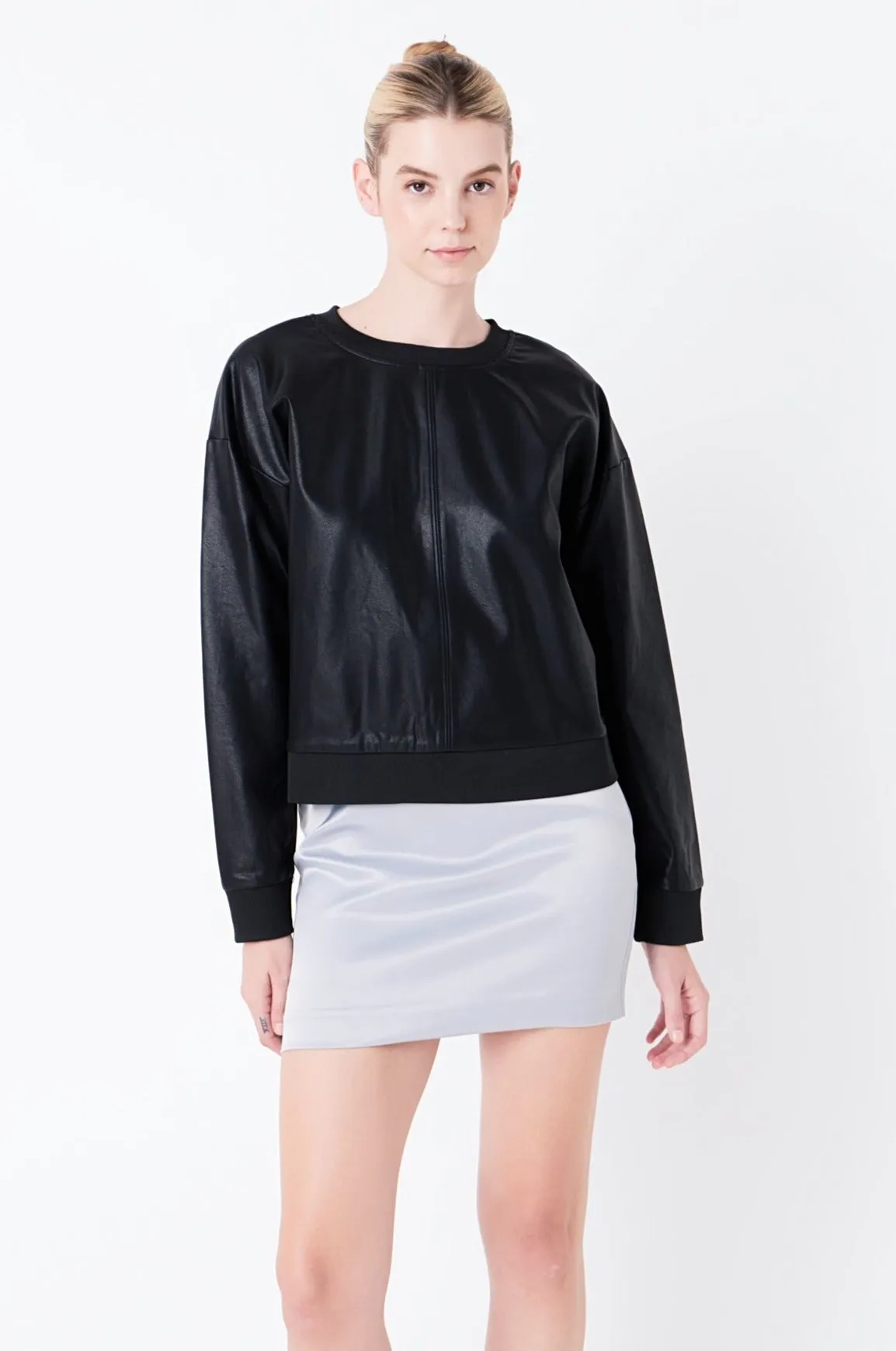 Solid Satin Fit Mini Skirt