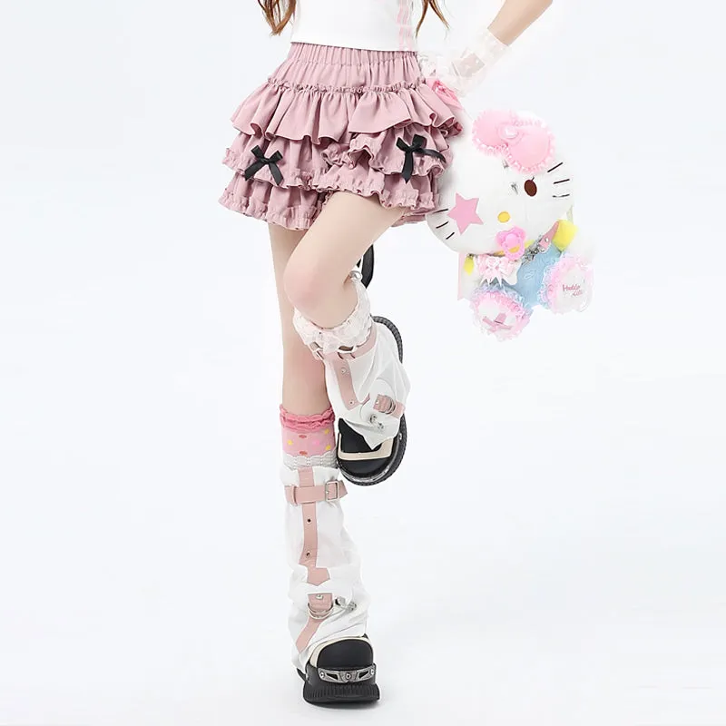 Summer Sweet Dopamine Style Anti-exposure Bow Tutu Skirt