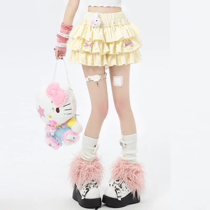Summer Sweet Dopamine Style Anti-exposure Bow Tutu Skirt
