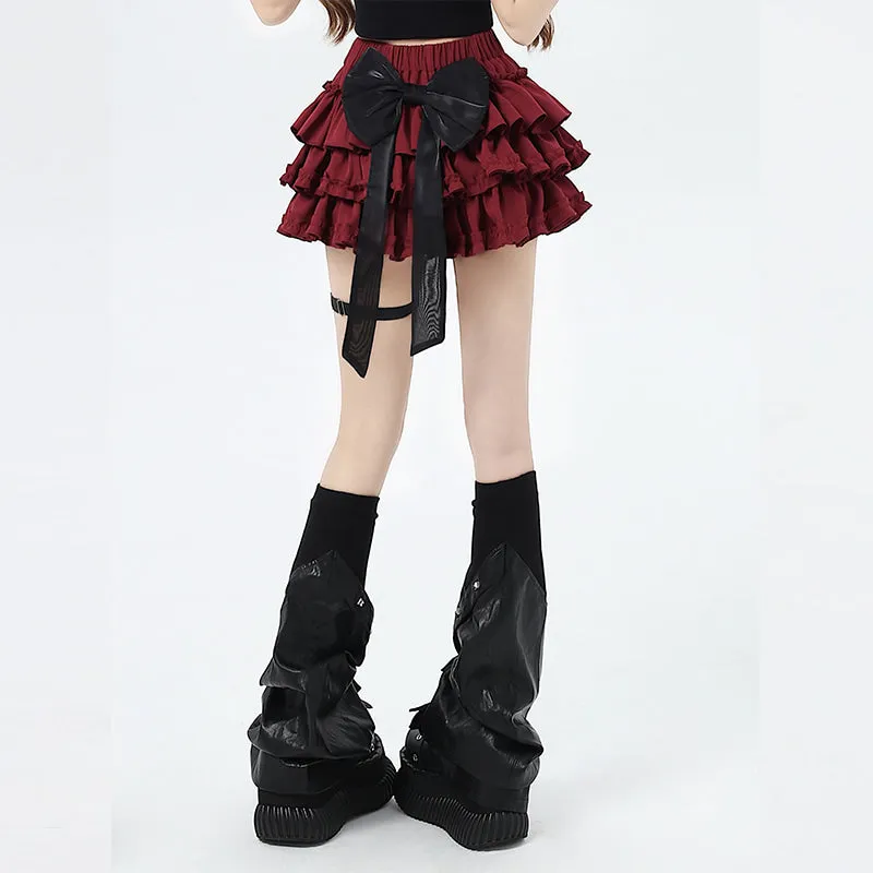 Summer Sweet Dopamine Style Anti-exposure Bow Tutu Skirt