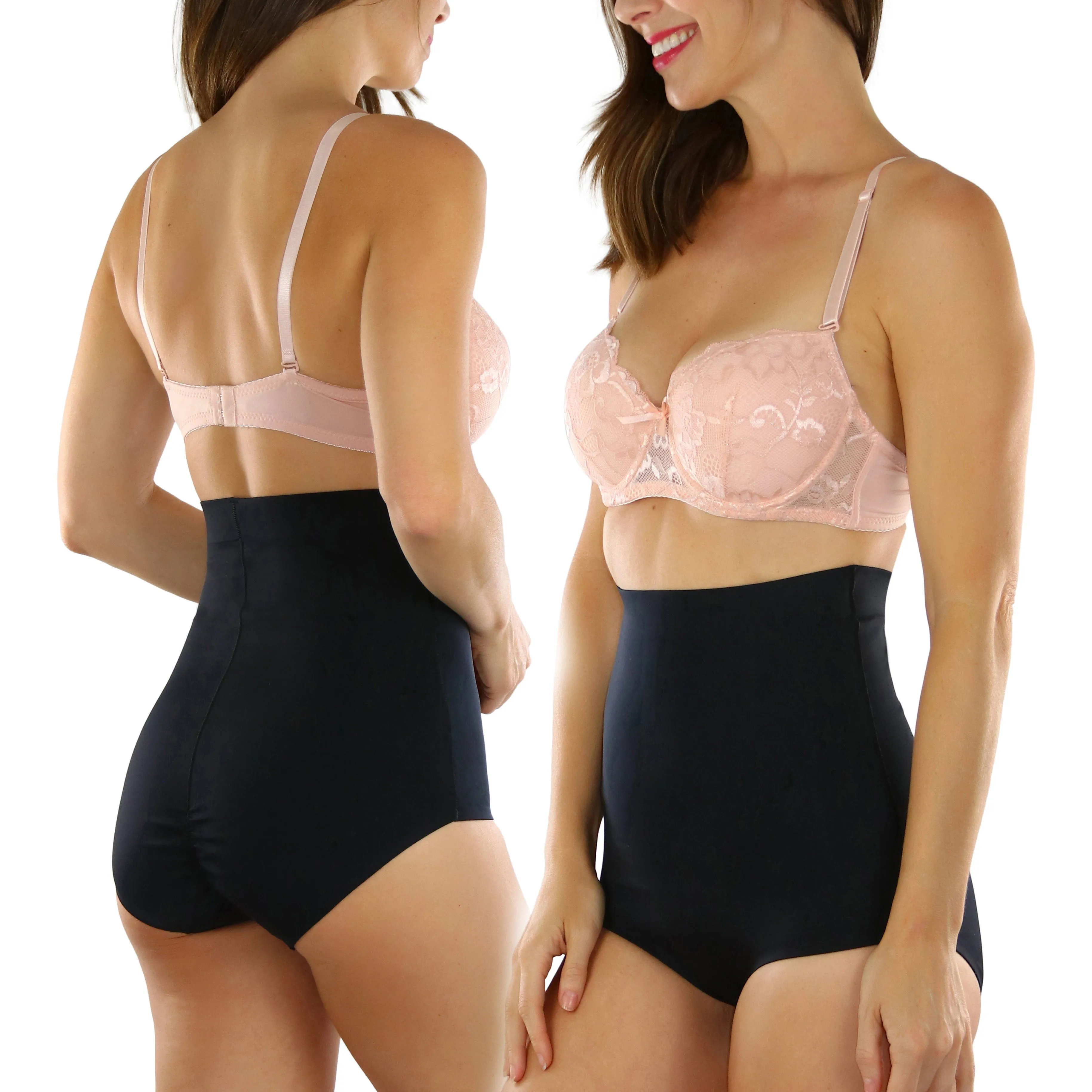 Women's High Waisted Smooth and Silky Torso Control Bikini Shapewear