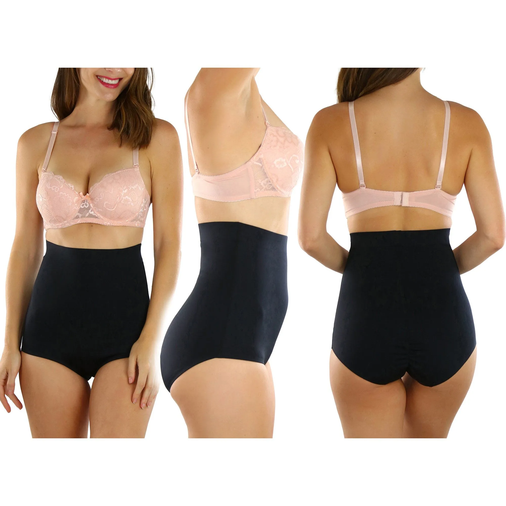 Women's High Waisted Smooth and Silky Torso Control Bikini Shapewear