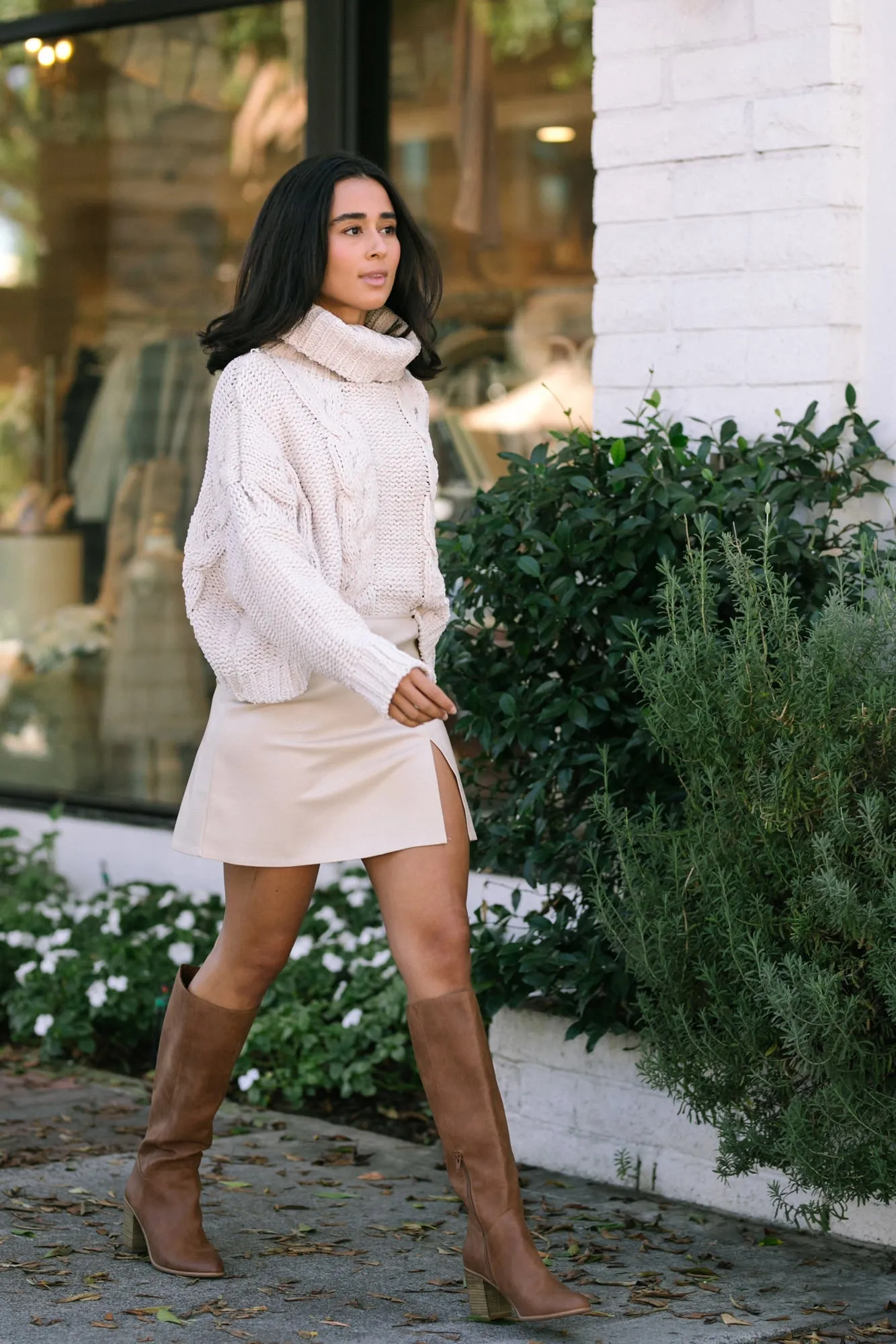 Zhina Slit Mini Skirt