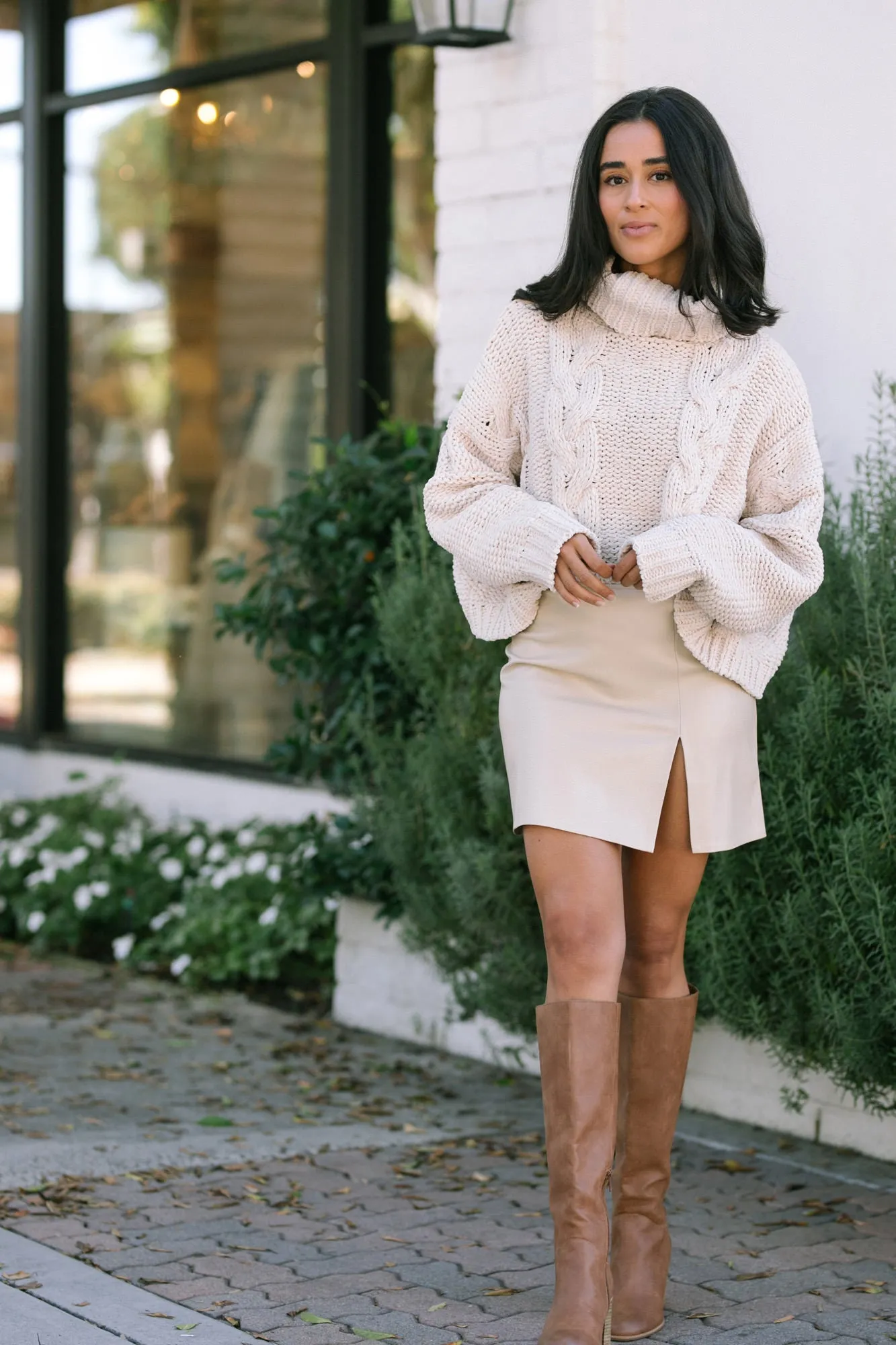 Zhina Slit Mini Skirt